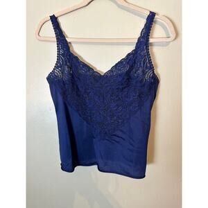 Vintage 90s Lace Lingerie Camisole Tank Top Cami Medium